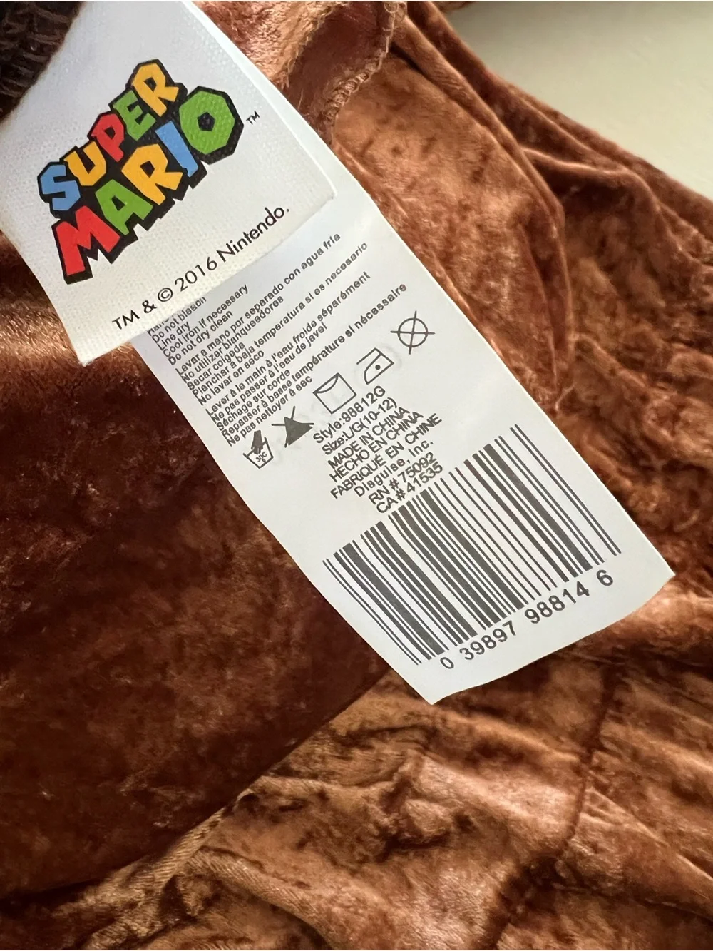 Official Nintendo Donkey Kong Deluxe Costume Kids L 10-12 – Super Mario 🦍🍌